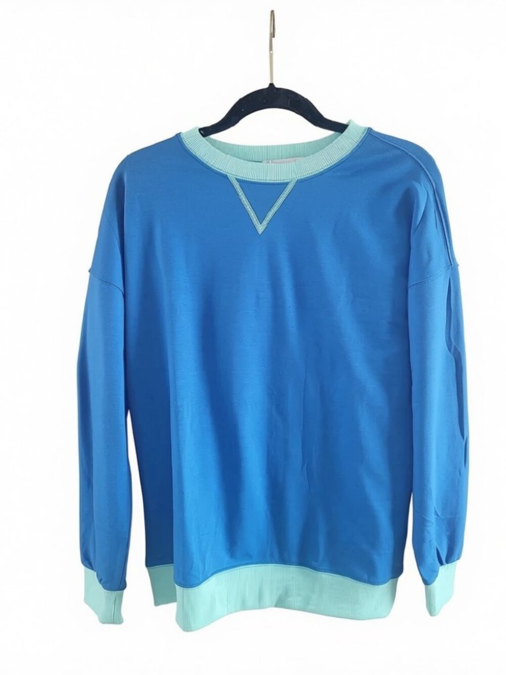 Oversized Blue Colorblock Sweatshirt NWT
